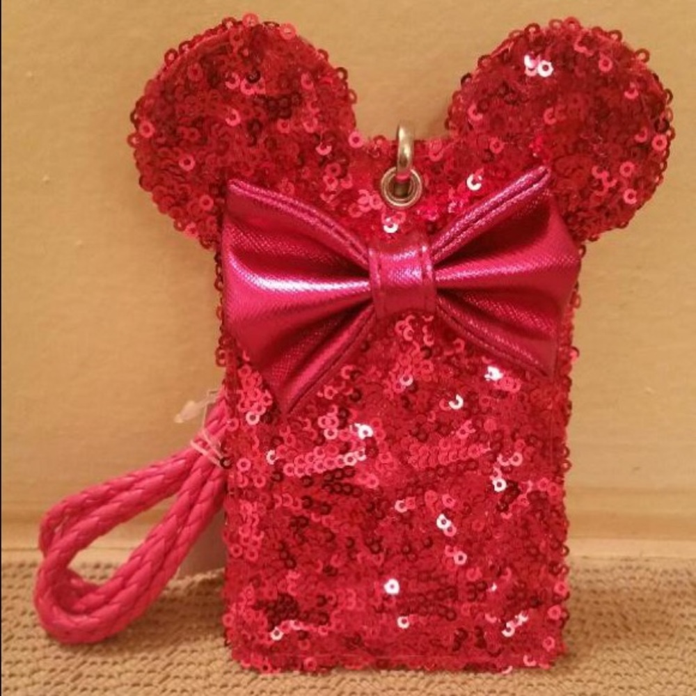 NWT Disney Imagination Pink Lanyard ID Card Holder